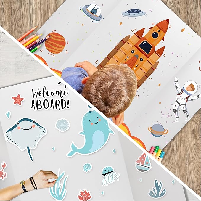 Chell 36" x 48" Large Trifold Poster Board, 2 Pack, White Corrugated Project Boards for Science Fair, School Projects, Event Displays and Business Presentations-DeskLoop Office