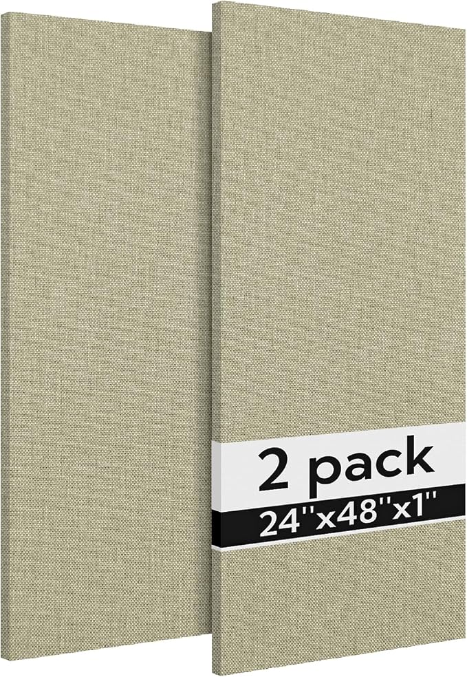 Olanglab Acoustic Panels 2 Pack, Fabric Wrapped Sound Proof Foam Panels by Olanglab