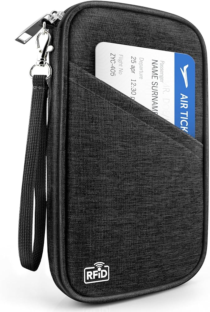 Passport Holder Family RFID Travel Document Organizer by Unknown
