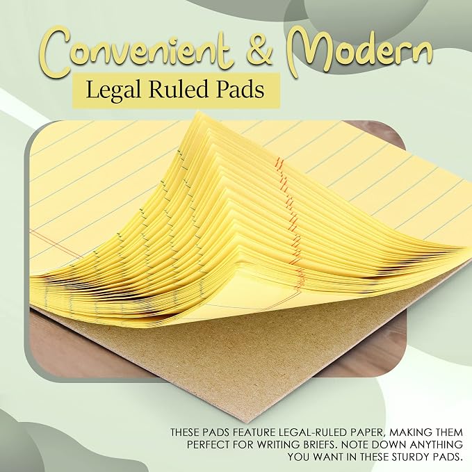 Emraw Jr. Legal pad, legal/wide Ruled Writing Pad. Perforated Edge. 5" X 8" - Image 6