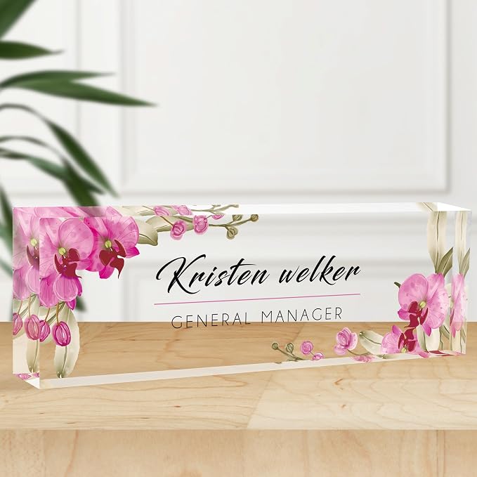 Personalized Office Name Plate, Custom Name Plate by Flpoxzd