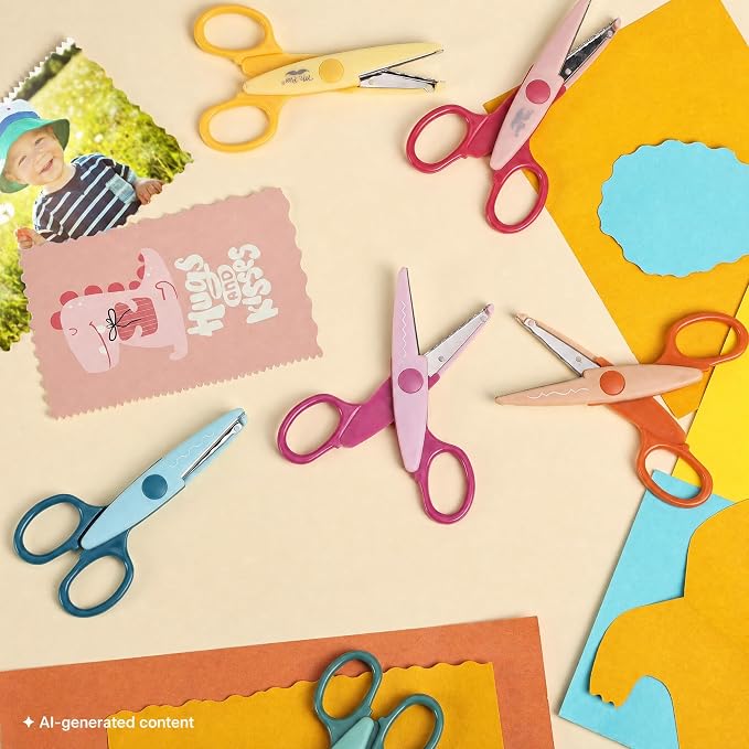 Mr. Pen- Craft Scissors Decorative Edge, 6 Pack, Sunny Meadows | Zig Zag - Image 7