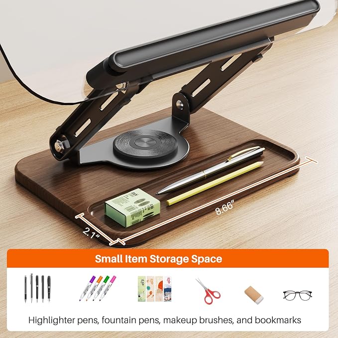 BYMECOST Acrylic Book Stand for Reading, 360°Rotating Book Holder - Image 3