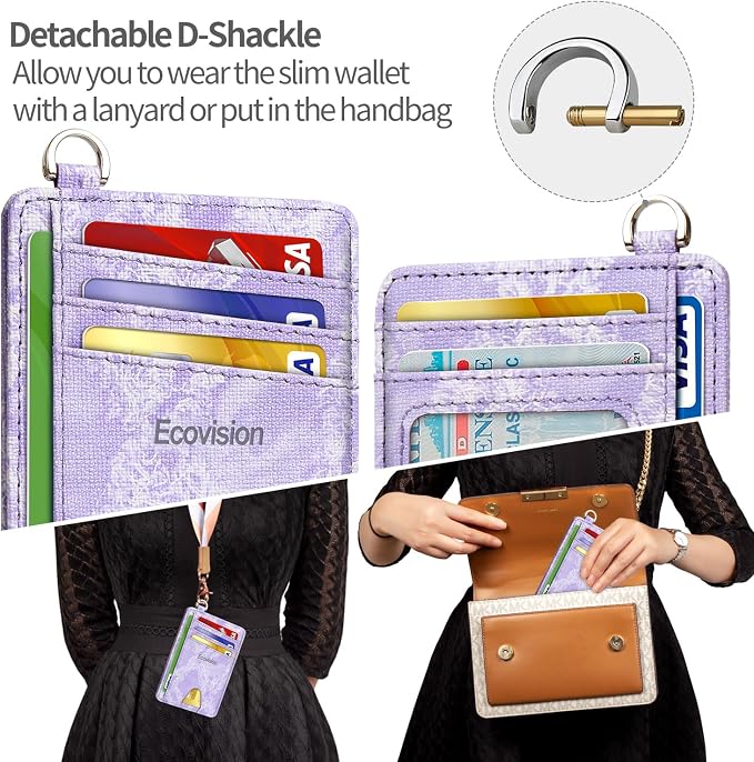 Slim Minimalist Front Pocket Wallet, RFID Blocking Credit Card Holder Wallet - Image 3
