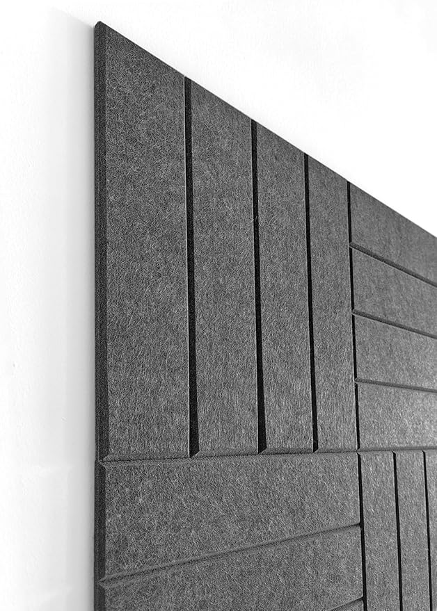 Large Cork Board Alternative - 12-Pack Felt Wall Tiles with Safe Removable Adhesive Tabs, Cork Wall Tiles Bulletin Board Home Office Essentials - Gray Black-DeskLoop Office