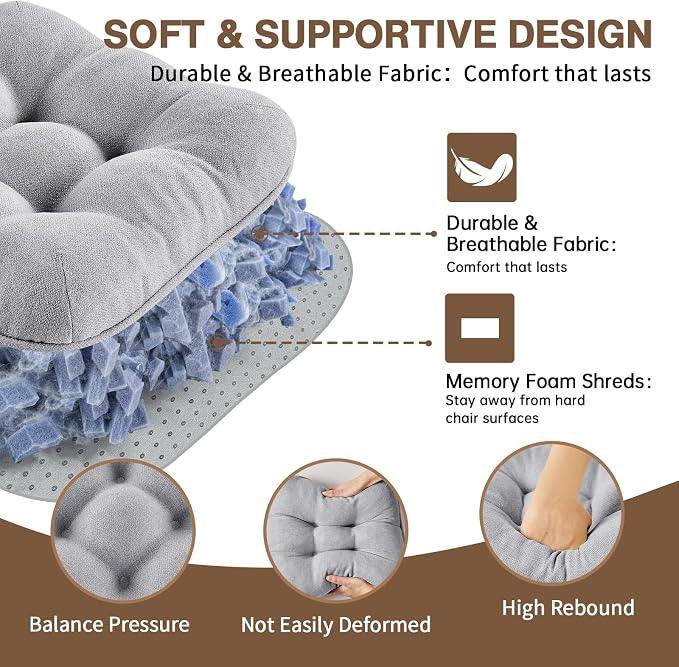 BETU Chair Cushions for Dining Chairs Set of 2, 3.5" Thick Kitchen Table Chair - Image 8