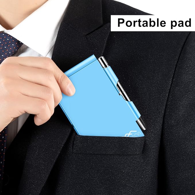amassan Metal Pocket Notebook, Small Pocket Notepad Aluminum Note Case - Image 3