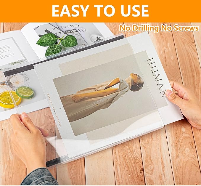 5Pcs Magnetic Sign Holder Clear Plastic File Folder - Image 2