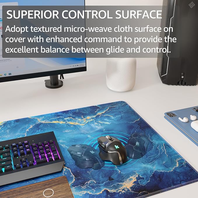 KTRIO Large Gaming Mouse Pad, Desk Mat, 31.5 x 15.7 in, XXL | Smooth - Image 2