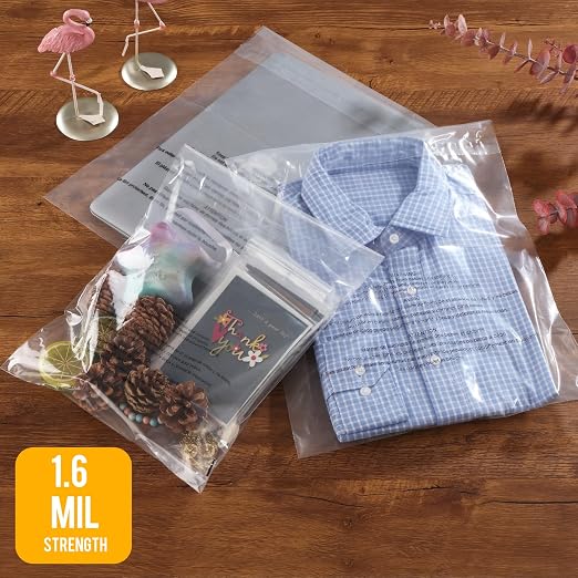 iMailer - 100 Count - 13" x 15" Clear Plastic Poly Bags - Image 6