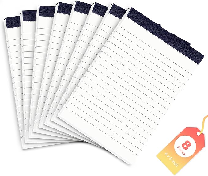 Notepads 4x6 Inch Grocery List Pads 8 Pack Shopping List Pad Small Note Pads by Aidunmis