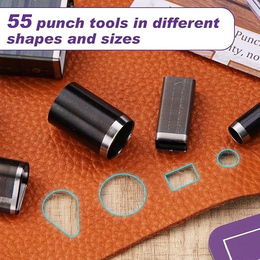 55 Shape Style Hollow Punch Cutter Tool, Leather Punch Cutter Tools - Image 4