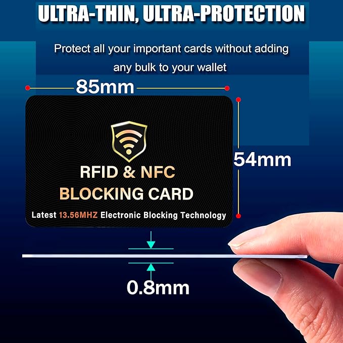 SaiTech IT RFID Blocking Card, One Card Protects Entire Wallet Purse, NFC - Image 2