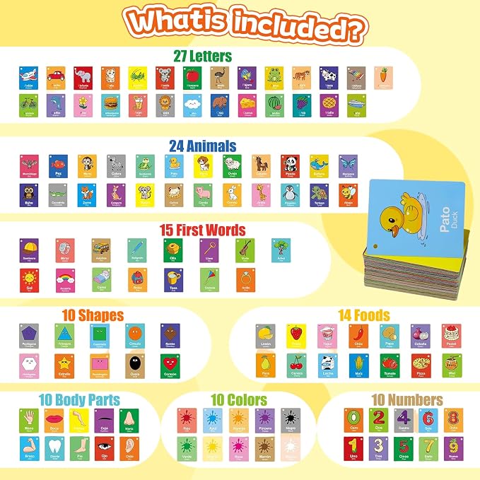 Toddler Spanish Learning Flash Cards, Sight Words, Learn Spanish - Image 3