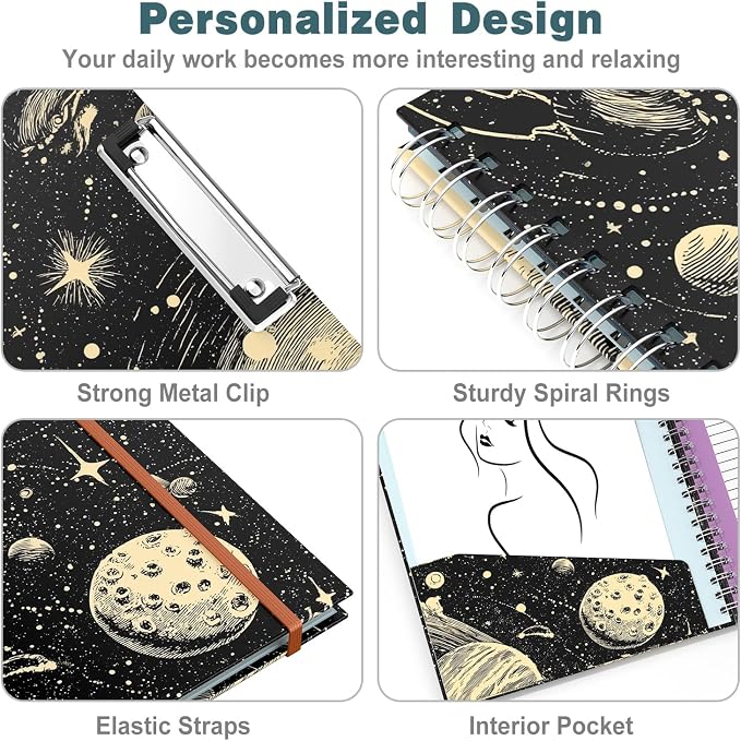 Hongri Clipboard Folio with Refillable Lined Notepad, 8.5 x 11 Folders with - Image 6