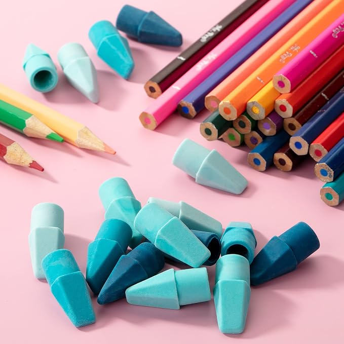 Mr. Pen- Pencil Top Erasers, 120 Pack, Latex-Free | No-Smudge Cap Pencil Erasers - Image 6