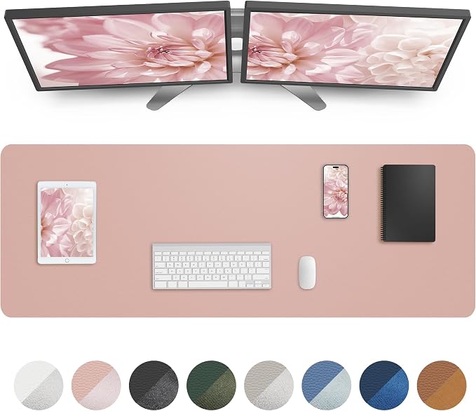AFIING Leather Desk Pad Protector, Mouse Pad, Office Desk Mat, Non-Slip PU by AFIING