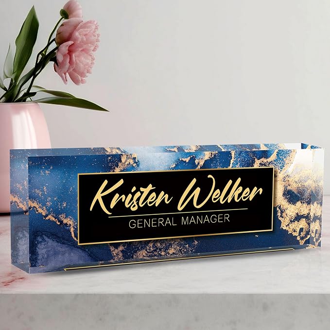 Personalized Custom Name Plate, Office Desk Decor by AeekdookWoodenPuzzles