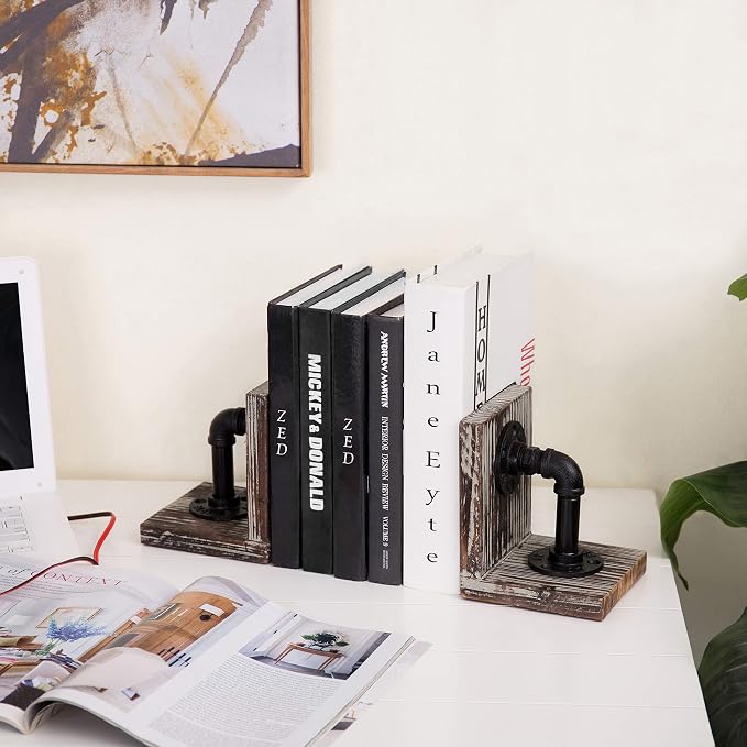 MyGift Decorative Bookends, Office Book Ends - Image 5