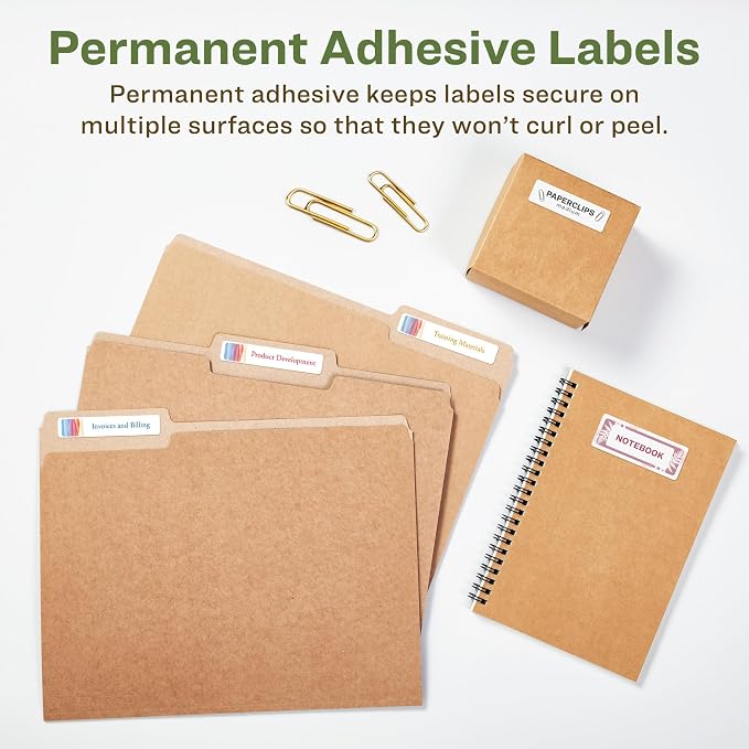 Avery EcoFriendly Recycled File Folder Labels, 2/3" x 3-7/16", Permanent Label - Image 7