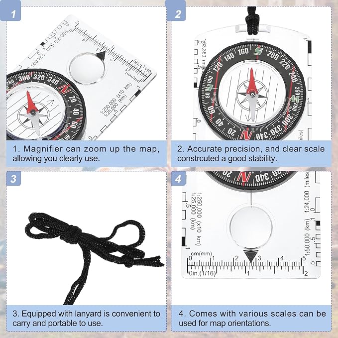 PATIKIL Orienteering Compass, Navigation Backpacking Compasses - Image 4