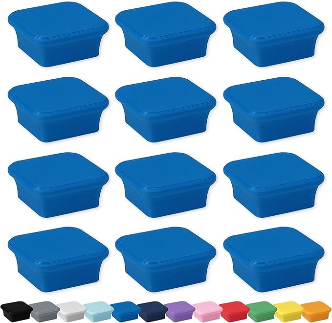 Glassboard Studio MiniBar Magnet - Strong Neodymium Rare Earth Magnets for Fridge, Whiteboard, Locker & Magnetic Glassboards - Ideal for Crafting & Office Use - Strong Fridge Magnets (Cobalt Blue, 12)-DeskLoop Office