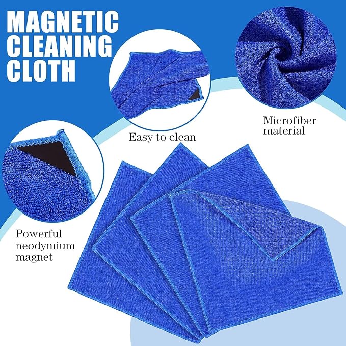 Nuenen 24 Packs Magnetic Cleaning Cloth Microfiber Dry Erase Eraser Magnetic - Image 2
