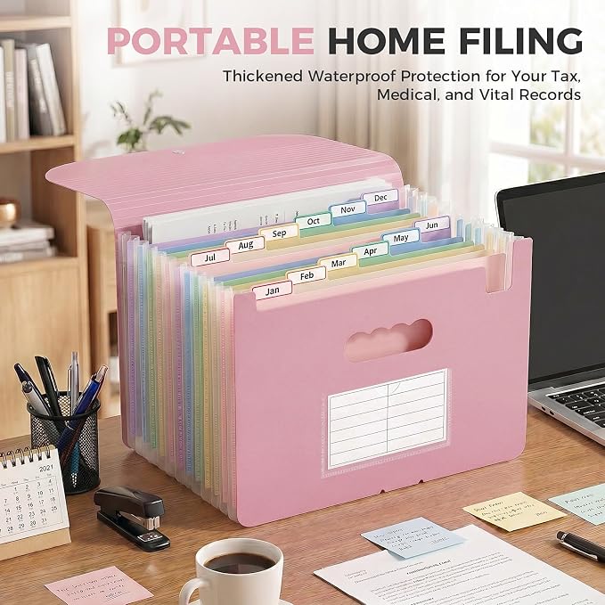 SKYDUE 13-Pocket Expanding File Folder, Accordion Document Organizer - Image 6