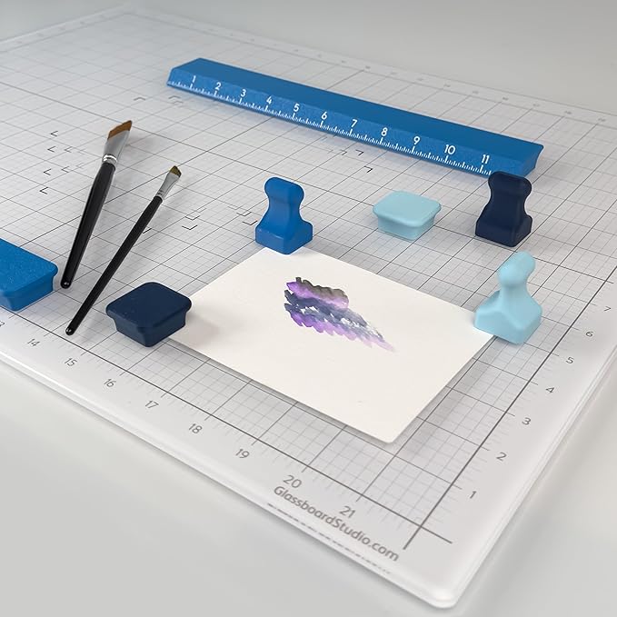 Glassboard Studio MiniBar Magnet - Strong Neodymium Rare Earth Magnets for Fridge, Whiteboard, Locker & Magnetic Glassboards - Crafting & Office Use - Strong Fridge Magnets (Periwinkle Purple, 4)-DeskLoop Office