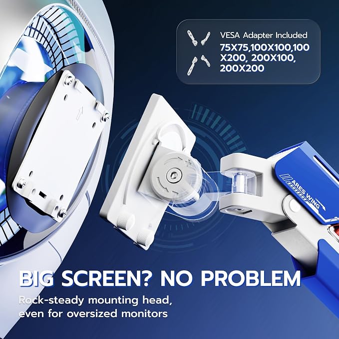 ARES WING Heavy Duty Ultrawide Monitor Arm - Image 6
