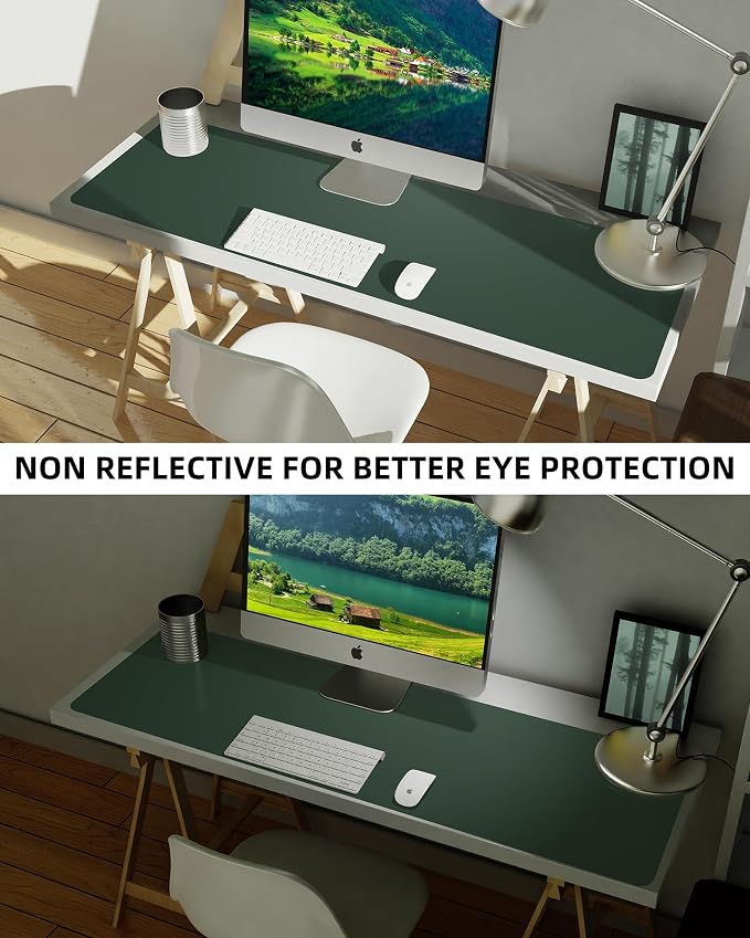 Large Desk Mat, Large Mouse Pad, Office Desk Mat, Non-Slip PU Leather Desk - Image 5
