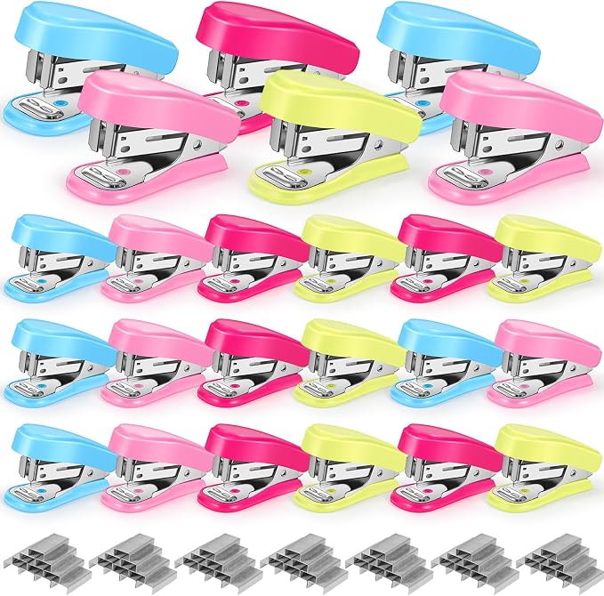 Ctosree 24 Pcs Mini Stapler Bulk by Ctosree