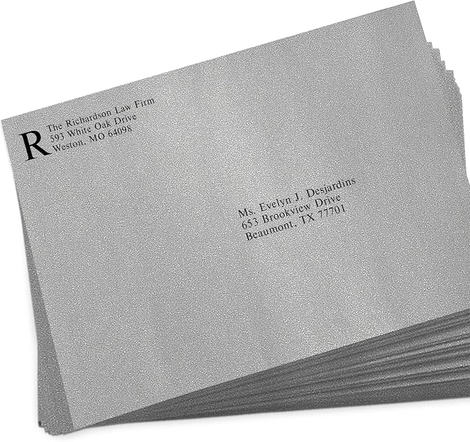 LUXPaper 9 x 12 Booklet Envelopes | Silver Metallic | 80lb. Text | 250 Qty - Image 5