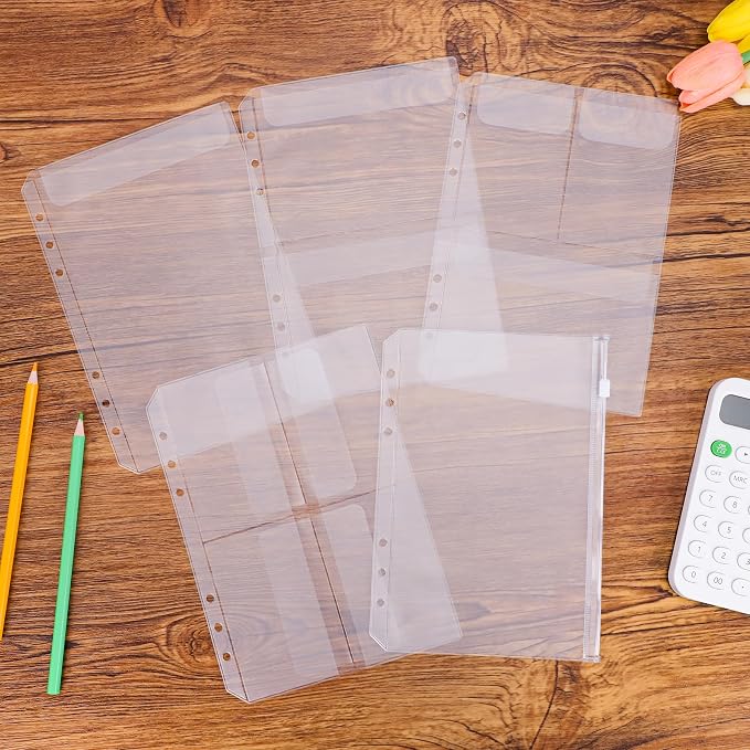 12PCS A5 Binder Pockets, 6-Hole Budget Envelopes - Image 6