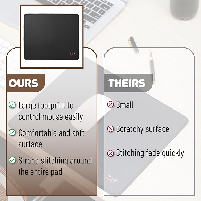 Mr. Pen 2 Pack Beige Gaming Mouse Pads - Image 5