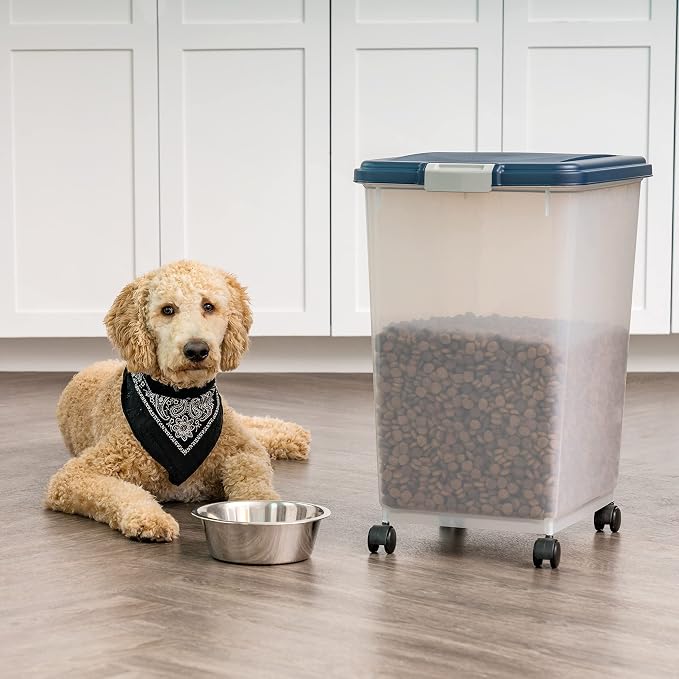 IRIS USA Dog Food Storage Container, Attachable Wheels, - Image 7