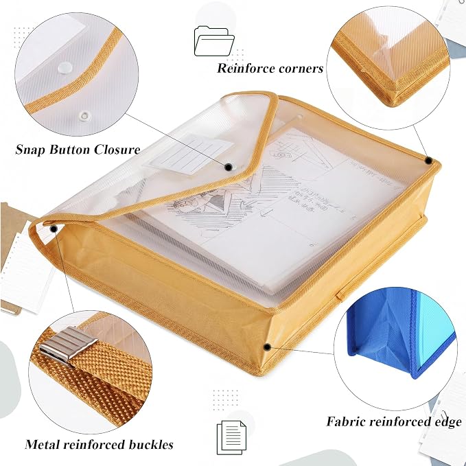 Epakh 10 Pieces Plastic File Folders Envelope Expanding File Wallet Organizer - Image 3