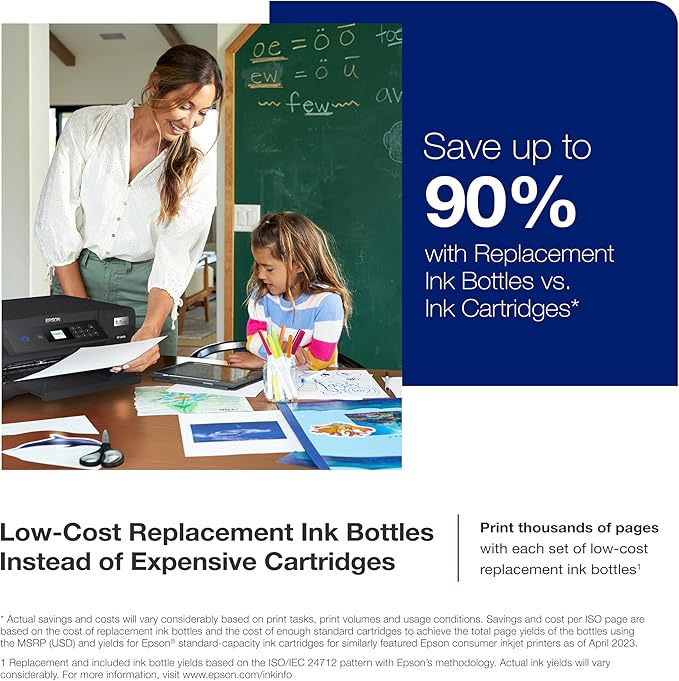 Epson EcoTank ET-4800 Wireless All-in-One Cartridge-Free Supertank Printer with Scanner & EcoTank ET-2850 Wireless Color All-in-One Cartridge-Free Supertank Printer with Scan-DeskLoop Office