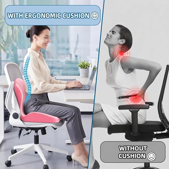 Ergonomic Lumbar & Seat Support Cushion, 2-in-1 Memory Foam Cushion - Image 3