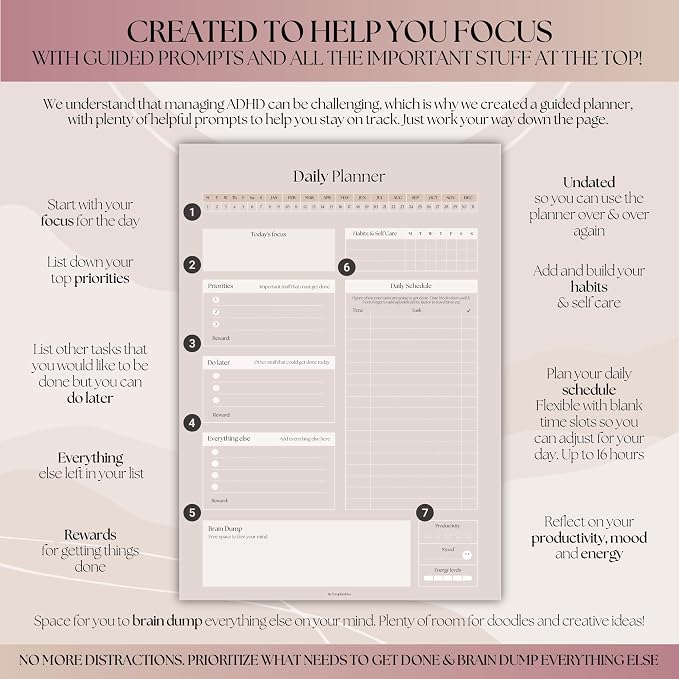 ADHD Daily Planner for Neurodivergent Adults - Image 4