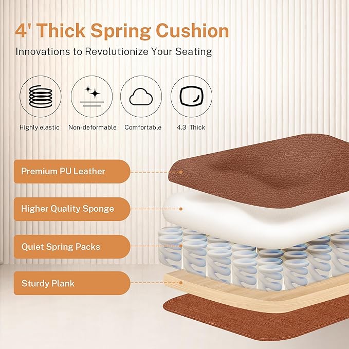 Office Chair Flip Up Arms, Executive Leather Office Chair Ergonomic Desk Chair with Lumbar Support, Adjustable Headrest, Computer Chair Home Office Desk Chair with Rocking Function-DeskLoop Office