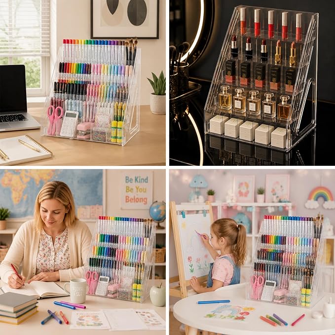 Acrylic Pen Pencil Holder for Desk - Image 7