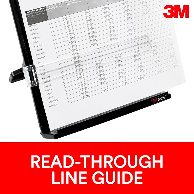 3M Desktop Document Holder Copy Holder, Adjustable Clip Holds Portrait and - Image 5