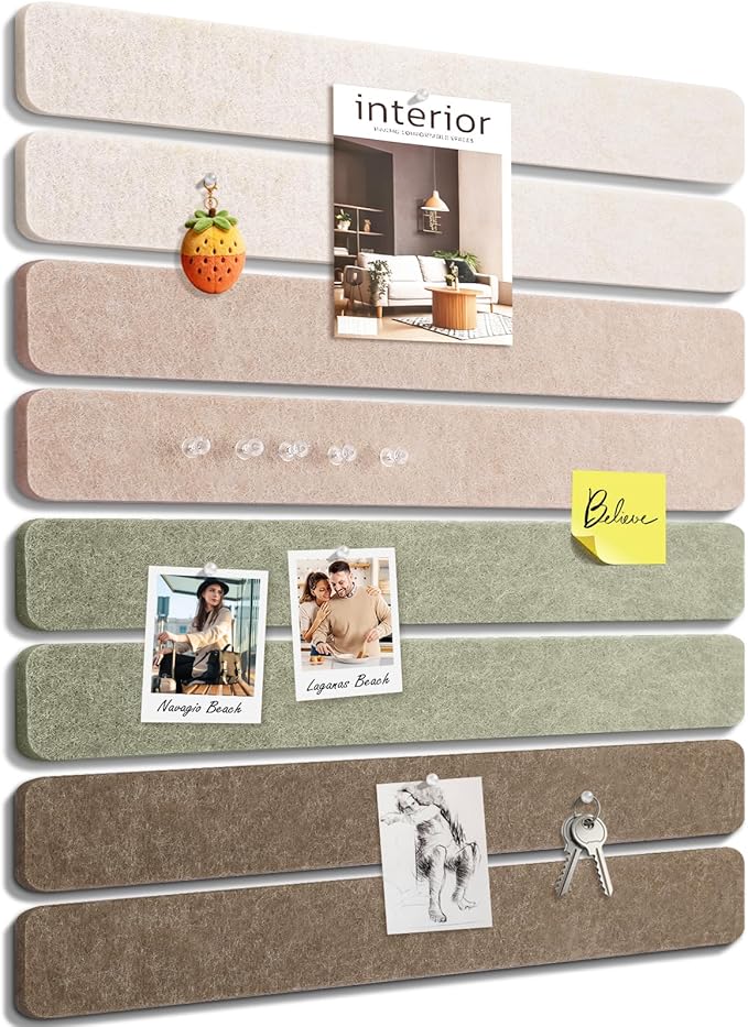 Small Cork Bulletin Board Tiles, Felt Wall Decor and Office Desk Accessories by faainit