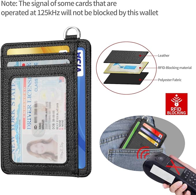 Slim Minimalist Front Pocket Wallet, RFID Blocking Credit Card Holder Wallet - Image 3