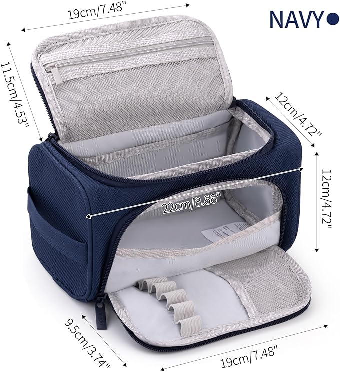 HVOMO Big Capacity Pencil Case High Large Storage Pouch Marker Pen Case Travel Simple Stationery Bag School College Office Organizer for Teens Girls Adults Student（Blue）-DeskLoop Office