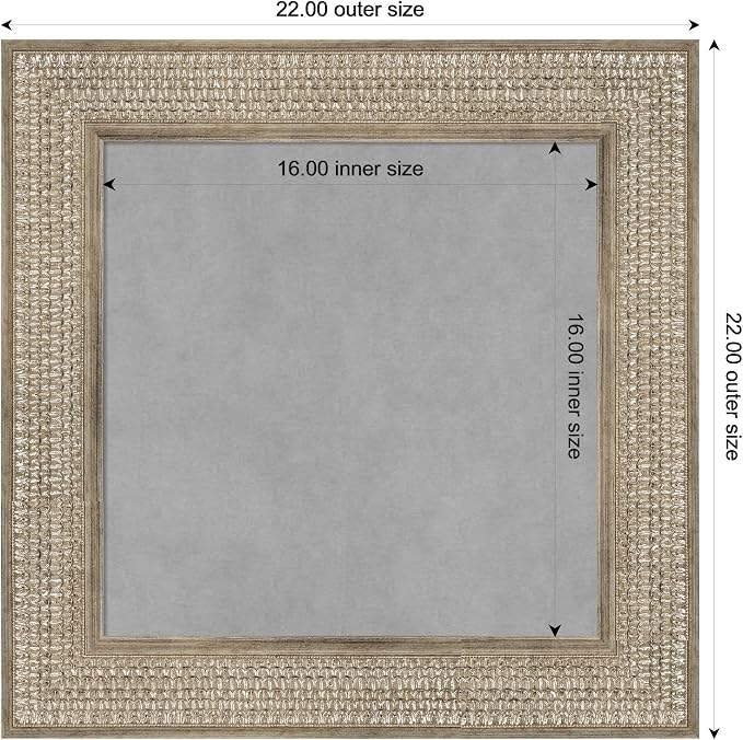 Amanti Art Silver Framed Magnetic Board 22x22 Small Vision Board - Image 3