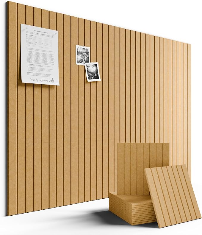 Large Felt Bulletin Board 48" x 36" Cork Board Alternative-12 Pack by FLUXYNARA