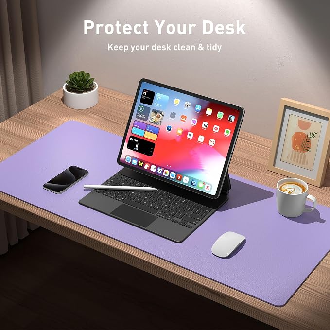 Aothia Faux Leather Desk Mat | Creates A Clean, Organized Workspace - Image 3