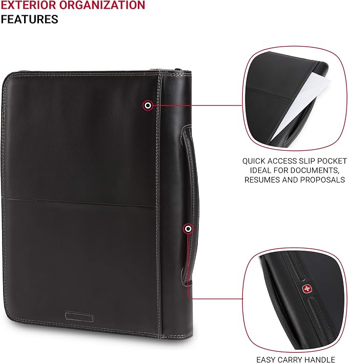 Wenger Concept Zippered Padfolio, Padded Document Organizer - Image 3